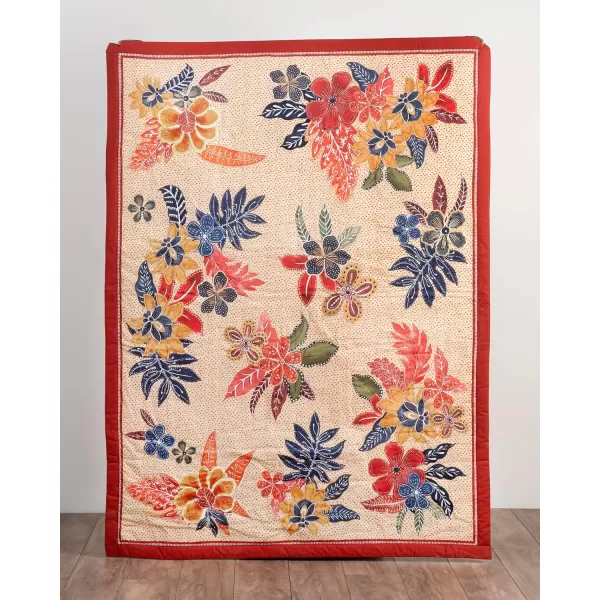 Maison d Hermine Pretty Autumn Cotton Throw Blanket Bohemian Bedding Lightweight and Breathable for Couch Sofa Bed Travel 50x6050x60 Kalahari