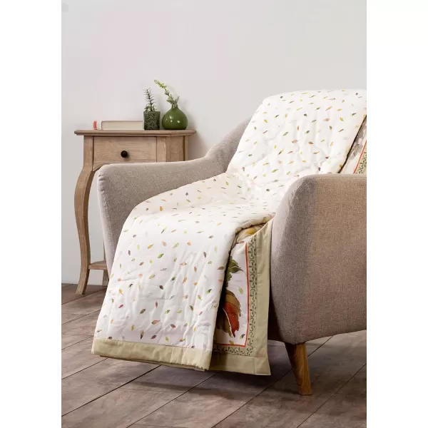 Maison d Hermine Pretty Autumn Cotton Throw Blanket Bohemian Bedding Lightweight and Breathable for Couch Sofa Bed Travel 50x6050x60 Pumpkin Passion