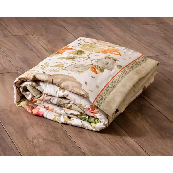 Maison d Hermine Pretty Autumn Cotton Throw Blanket Bohemian Bedding Lightweight and Breathable for Couch Sofa Bed Travel 50x6050x60 Pumpkin Passion