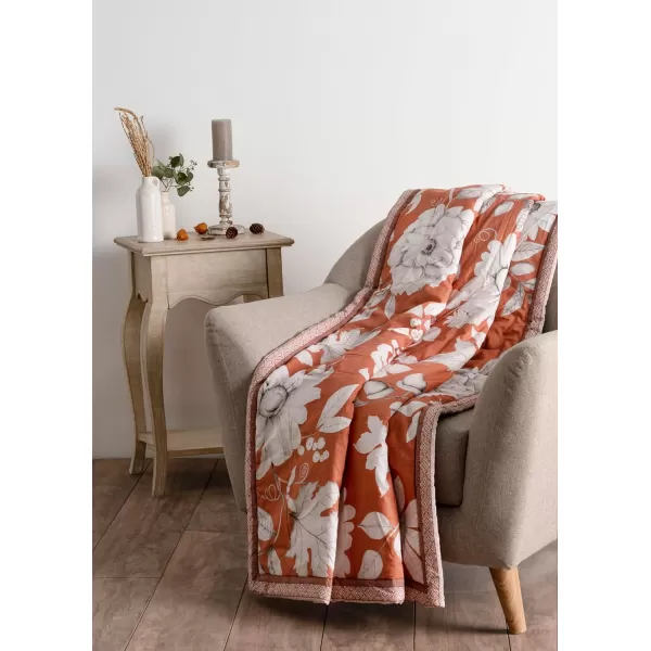 Maison d Hermine Pretty Autumn Cotton Throw Blanket Bohemian Bedding Lightweight and Breathable for Couch Sofa Bed Travel 50x6060X80 Pretty Autumn