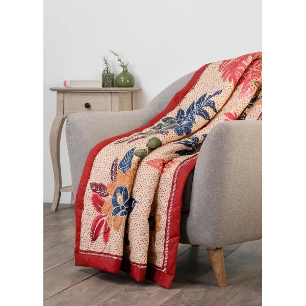 Maison d Hermine Pretty Autumn Cotton Throw Blanket Bohemian Bedding Lightweight and Breathable for Couch Sofa Bed Travel 50x6060x80 Kalahari