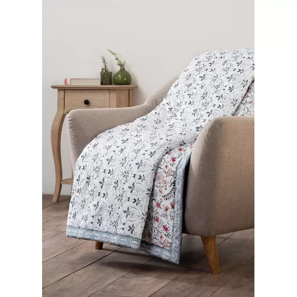 Maison d Hermine Pretty Autumn Cotton Throw Blanket Bohemian Bedding Lightweight and Breathable for Couch Sofa Bed Travel 50x6060x80 Nellore