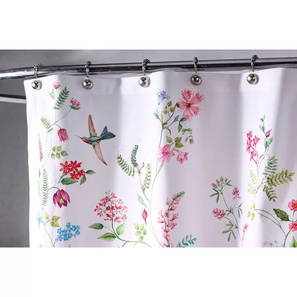 Maison d Hermine Shower Curtain 100 Cotton One Panel 70x72 Darkening Bath Shower Curtains Easy Hanging with 12 Button Holes for Bathrooms Tropiques02  Neo Ipomee