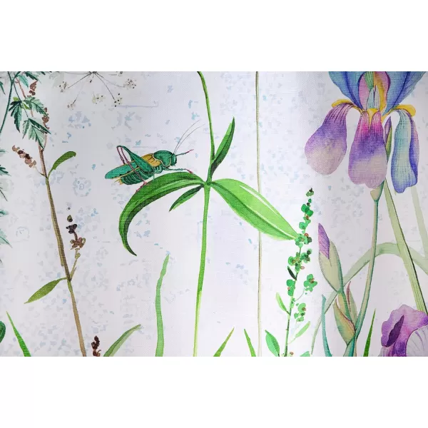 Maison d Hermine Shower Curtain 100 Cotton One Panel 70x72 Darkening Bath Shower Curtains Easy Hanging with 12 Button Holes for Bathrooms Tropiques07  Fleurs De Mai