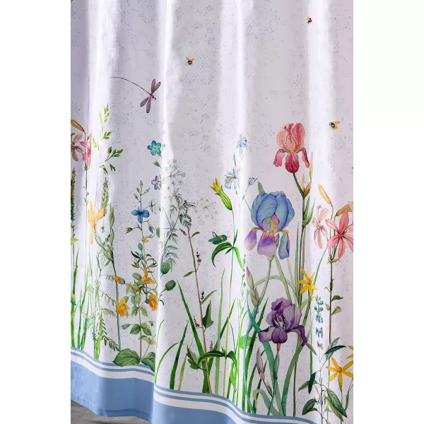 Maison d Hermine Shower Curtain 100 Cotton One Panel 70x72 Darkening Bath Shower Curtains Easy Hanging with 12 Button Holes for Bathrooms Tropiques07  Fleurs De Mai