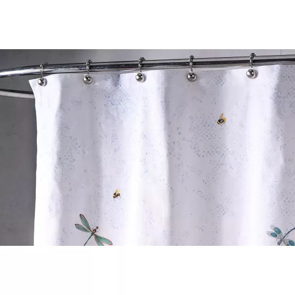 Maison d Hermine Shower Curtain 100 Cotton One Panel 70x72 Darkening Bath Shower Curtains Easy Hanging with 12 Button Holes for Bathrooms Tropiques07  Fleurs De Mai