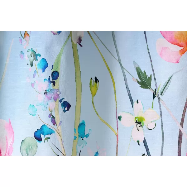 Maison d Hermine Shower Curtain 100 Cotton One Panel 70x72 Darkening Bath Shower Curtains Easy Hanging with 12 Button Holes for Bathrooms Tropiques10  Delphinium