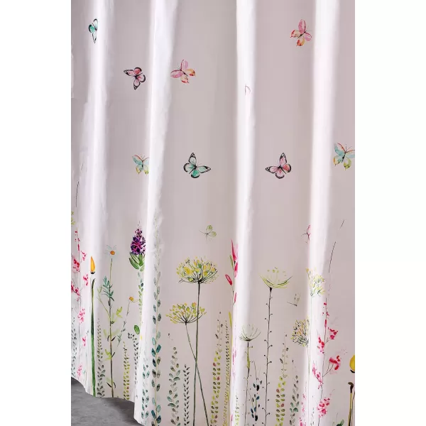 Maison d Hermine Shower Curtain 100 Cotton One Panel 70x72 Darkening Bath Shower Curtains Easy Hanging with 12 Button Holes for Bathrooms Tropiques12  Botanical Fresh