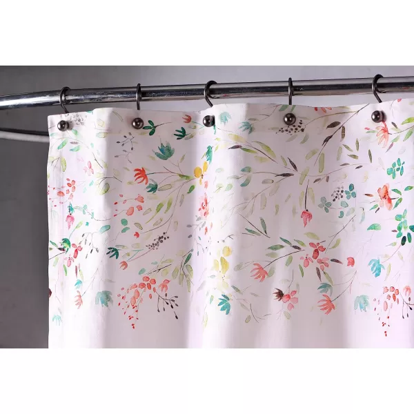 Maison d Hermine Shower Curtain 100 Cotton One Panel 70x72 Darkening Bath Shower Curtains Easy Hanging with 12 Button Holes for Bathrooms Tropiques13  Colmar