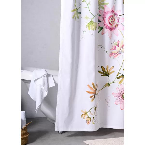 Maison d Hermine Shower Curtain 100 Cotton One Panel 70x72 Darkening Bath Shower Curtains Easy Hanging with 12 Button Holes for Bathrooms Tropiques14  Passion