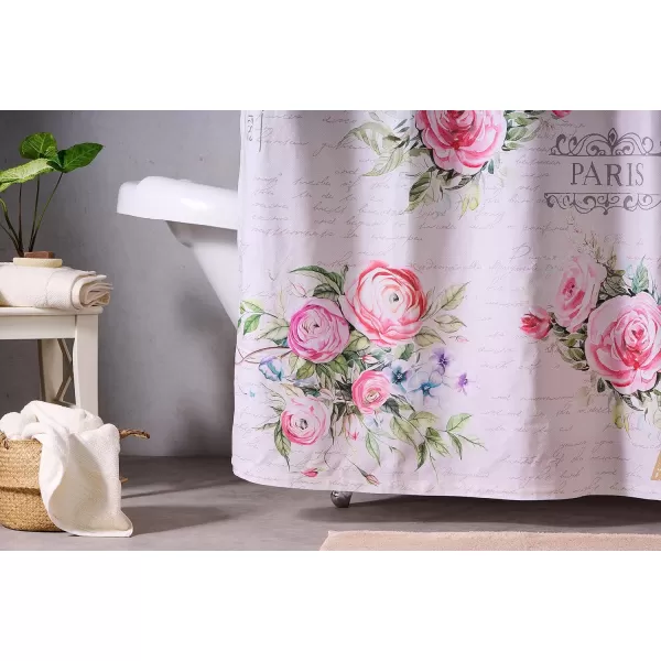 Maison d Hermine Shower Curtain 100 Cotton One Panel 70x72 Darkening Bath Shower Curtains Easy Hanging with 12 Button Holes for Bathrooms Tropiques21  Champ De Mars