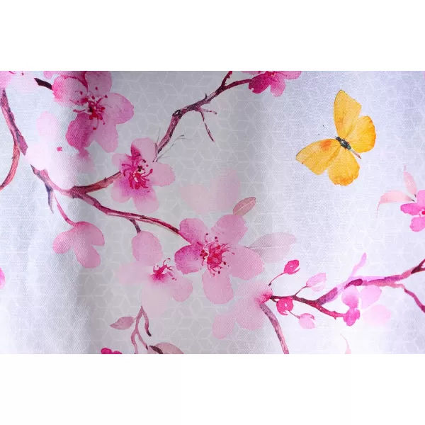Maison d Hermine Shower Curtain 100 Cotton One Panel 70x72 Darkening Bath Shower Curtains Easy Hanging with 12 Button Holes for Bathrooms TropiquesBlossom