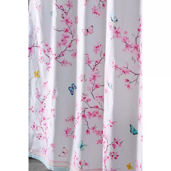 Maison d Hermine Shower Curtain 100 Cotton One Panel 70x72 Darkening Bath Shower Curtains Easy Hanging with 12 Button Holes for Bathrooms TropiquesBlossom