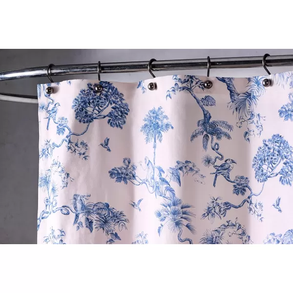 Maison d Hermine Shower Curtain 100 Cotton One Panel 70x72 Darkening Bath Shower Curtains Easy Hanging with 12 Button Holes for Bathrooms TropiquesBonobo