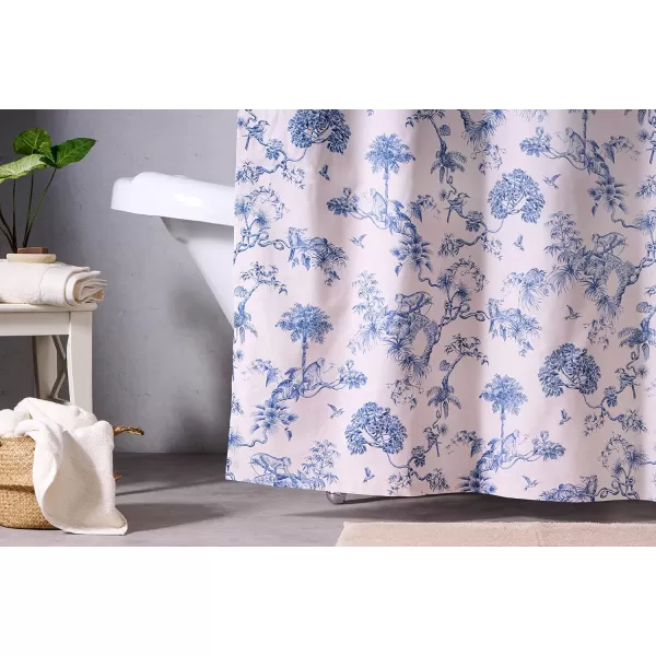 Maison d Hermine Shower Curtain 100 Cotton One Panel 70x72 Darkening Bath Shower Curtains Easy Hanging with 12 Button Holes for Bathrooms TropiquesBonobo