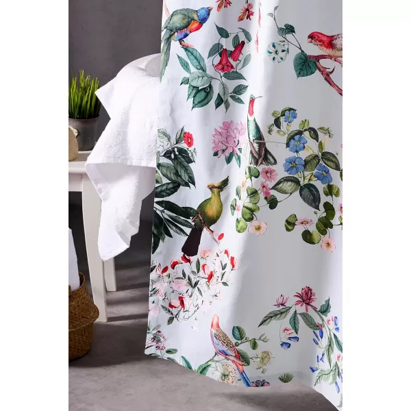 Maison d Hermine Shower Curtain 100 Cotton One Panel 70x72 Darkening Bath Shower Curtains Easy Hanging with 12 Button Holes for Bathrooms TropiquesEden