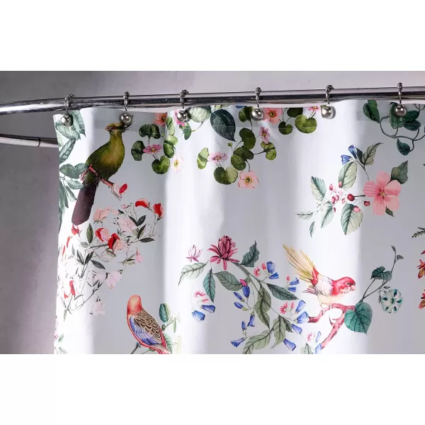 Maison d Hermine Shower Curtain 100 Cotton One Panel 70x72 Darkening Bath Shower Curtains Easy Hanging with 12 Button Holes for Bathrooms TropiquesEden