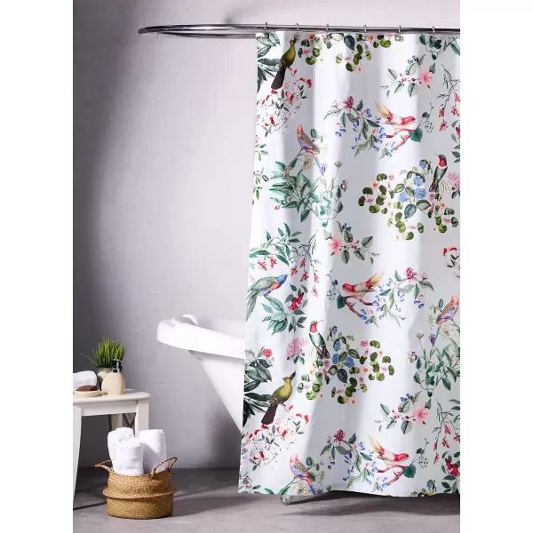 Maison d Hermine Shower Curtain 100 Cotton One Panel 70x72 Darkening Bath Shower Curtains Easy Hanging with 12 Button Holes for Bathrooms TropiquesEden