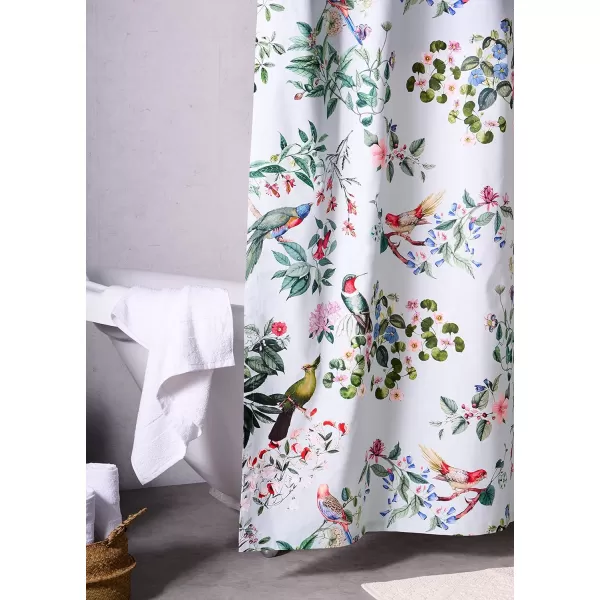 Maison d Hermine Shower Curtain 100 Cotton One Panel 70x72 Darkening Bath Shower Curtains Easy Hanging with 12 Button Holes for Bathrooms TropiquesEden
