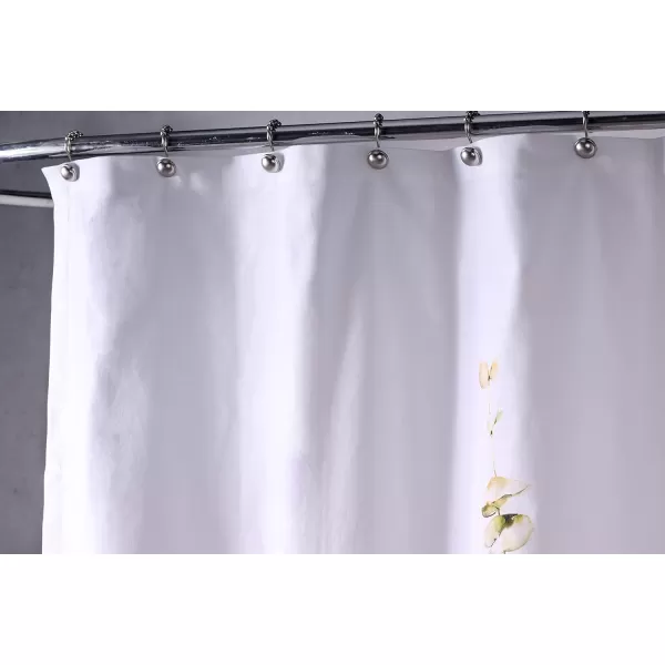Maison d Hermine Shower Curtain 100 Cotton One Panel 70x72 Darkening Bath Shower Curtains Easy Hanging with 12 Button Holes for Bathrooms TropiquesFloral Love