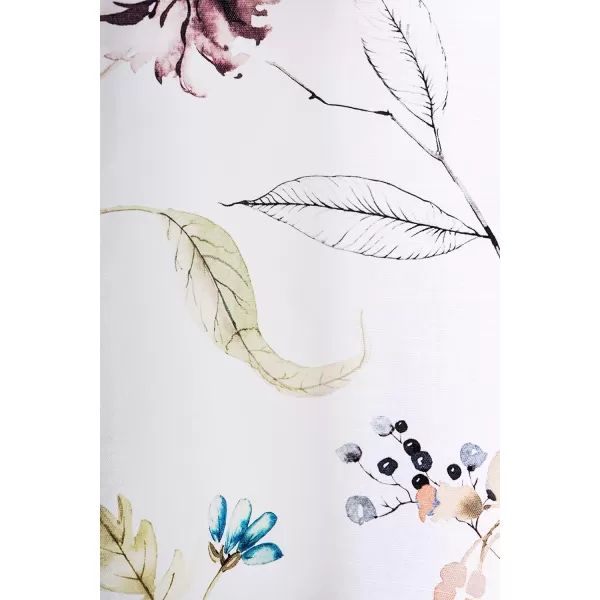 Maison d Hermine Shower Curtain 100 Cotton One Panel 70x72 Darkening Bath Shower Curtains Easy Hanging with 12 Button Holes for Bathrooms TropiquesIce Florals