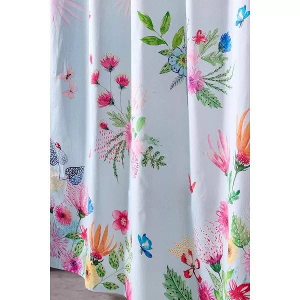 Maison d Hermine Shower Curtain 100 Cotton One Panel 70x72 Darkening Bath Shower Curtains Easy Hanging with 12 Button Holes for Bathrooms TropiquesJardin Dete