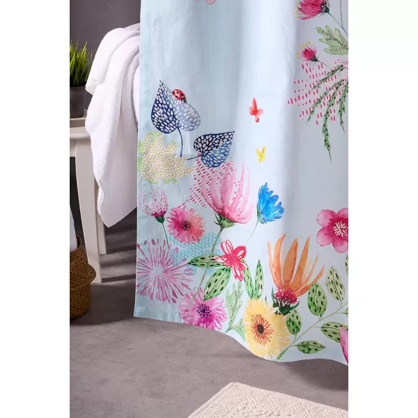 Maison d Hermine Shower Curtain 100 Cotton One Panel 70x72 Darkening Bath Shower Curtains Easy Hanging with 12 Button Holes for Bathrooms TropiquesJardin Dete