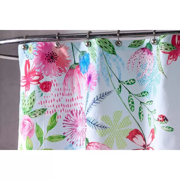 Maison d Hermine Shower Curtain 100 Cotton One Panel 70x72 Darkening Bath Shower Curtains Easy Hanging with 12 Button Holes for Bathrooms TropiquesJardin Dete