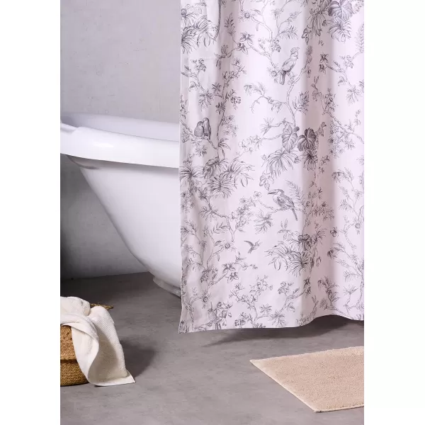 Maison d Hermine Shower Curtain 100 Cotton One Panel 70x72 Darkening Bath Shower Curtains Easy Hanging with 12 Button Holes for Bathrooms TropiquesJouy Paradise