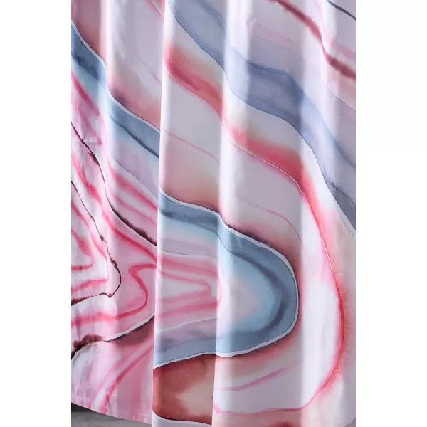 Maison d Hermine Shower Curtain 100 Cotton One Panel 70x72 Darkening Bath Shower Curtains Easy Hanging with 12 Button Holes for Bathrooms TropiquesSweet Marbles