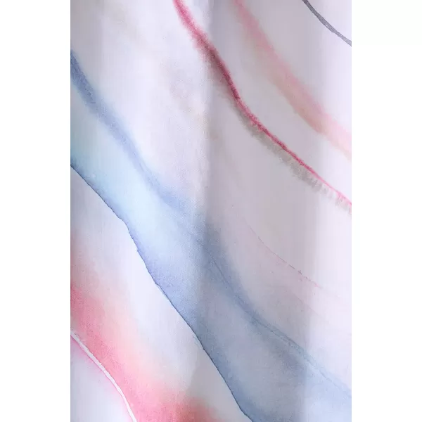 Maison d Hermine Shower Curtain 100 Cotton One Panel 70x72 Darkening Bath Shower Curtains Easy Hanging with 12 Button Holes for Bathrooms TropiquesSweet Marbles