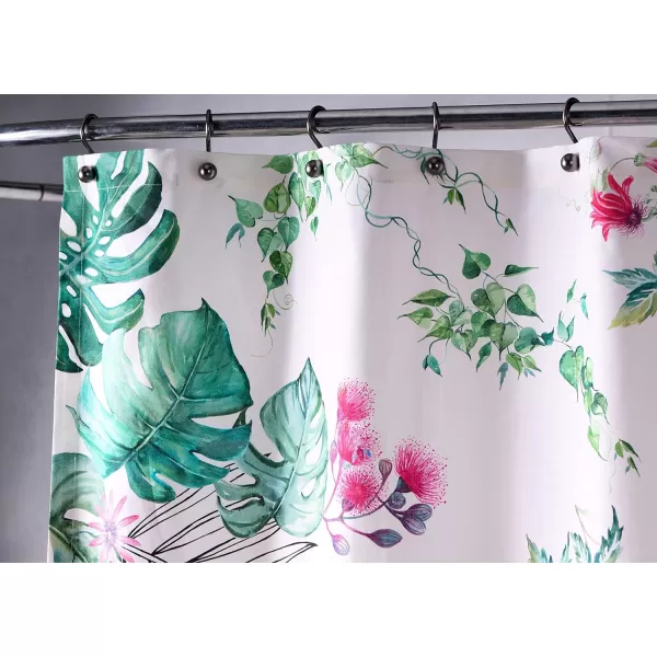 Maison d Hermine Shower Curtain 100 Cotton One Panel 70x72 Darkening Bath Shower Curtains Easy Hanging with 12 Button Holes for Bathrooms TropiquesTropiques