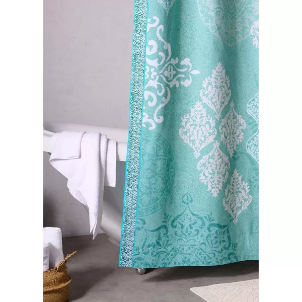 Maison d Hermine Shower Curtain 100 Cotton One Panel 70x72 Darkening Bath Shower Curtains Easy Hanging with 12 Button Holes for Bathrooms TropiquesVersaille