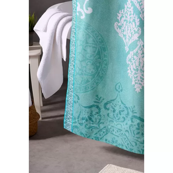 Maison d Hermine Shower Curtain 100 Cotton One Panel 70x72 Darkening Bath Shower Curtains Easy Hanging with 12 Button Holes for Bathrooms TropiquesVersaille