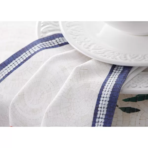 Maison d Hermine Table Cover 100 Combed Cotton Premium Decorative Tablecloth 70x108 Rectangle Tablecloths Washable for Dining Home Wedding Banquet Buffet  Pastries20x20 Napkins Mosaic