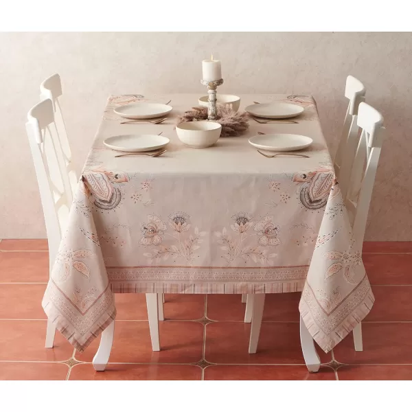 Maison d Hermine Table Cover 100 Combed Cotton Premium Decorative Tablecloth 70x108 Rectangle Tablecloths Washable for Dining Home Wedding Banquet Buffet  Pastries70x108 Table Cloth Society Florals