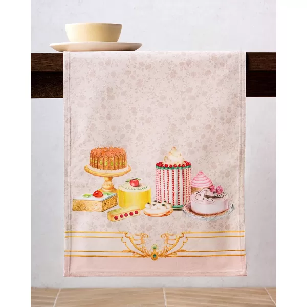 Maison d Hermine Table Cover 100 Combed Cotton Premium Decorative Tablecloth 70x108 Rectangle Tablecloths Washable for Dining Home Wedding Banquet Buffet  Pastries1450x108 Table Runner Pastries