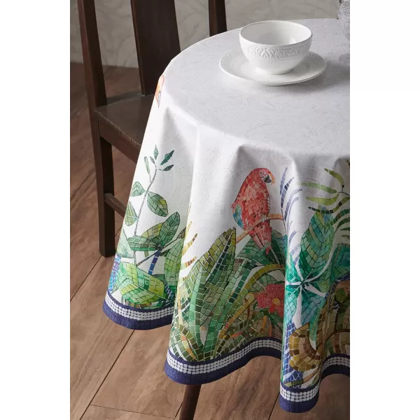 Maison d Hermine Table Cover 100 Combed Cotton Premium Decorative Tablecloth 70x108 Rectangle Tablecloths Washable for Dining Home Wedding Banquet Buffet  Pastries70 Diameter Table Cloth Mosaic