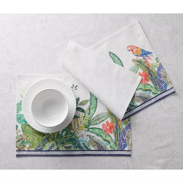 Maison d Hermine Table Cover 100 Combed Cotton Premium Decorative Tablecloth 70x108 Rectangle Tablecloths Washable for Dining Home Wedding Banquet Buffet  Pastries13x19 Placemats Mosaic