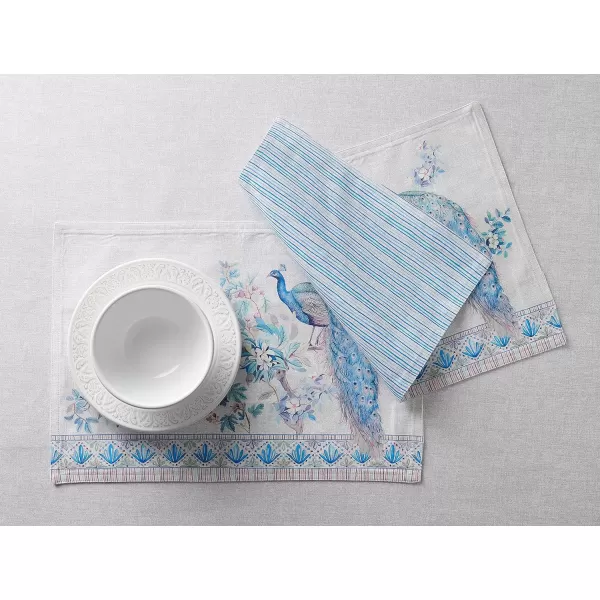 Maison d Hermine Table Cover 100 Combed Cotton Premium Decorative Tablecloth 70x108 Rectangle Tablecloths Washable for Dining Home Wedding Banquet Buffet  Pastries13x19 Placemats Peacock Utopia
