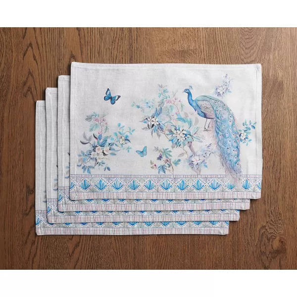 Maison d Hermine Table Cover 100 Combed Cotton Premium Decorative Tablecloth 70x108 Rectangle Tablecloths Washable for Dining Home Wedding Banquet Buffet  Pastries13x19 Placemats Peacock Utopia