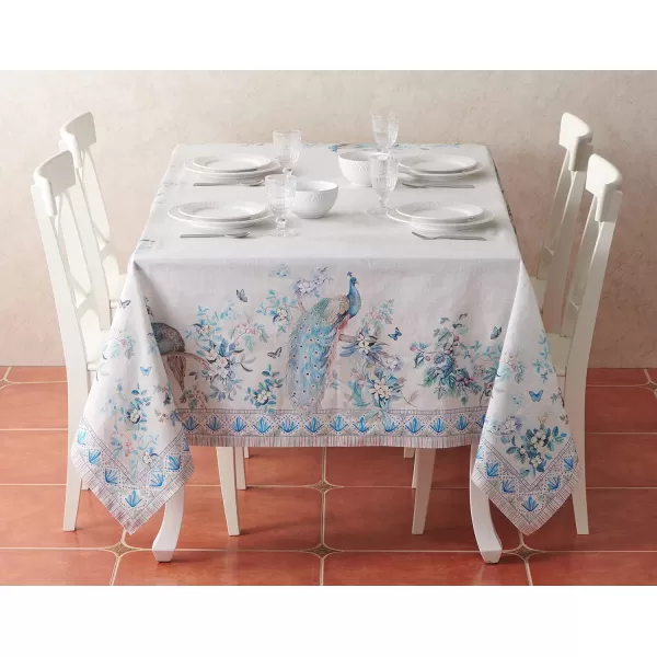 Maison d Hermine Table Cover 100 Combed Cotton Premium Decorative Tablecloth 70x108 Rectangle Tablecloths Washable for Dining Home Wedding Banquet Buffet  Pastries70x70 Table Cloth Peacock Utopia