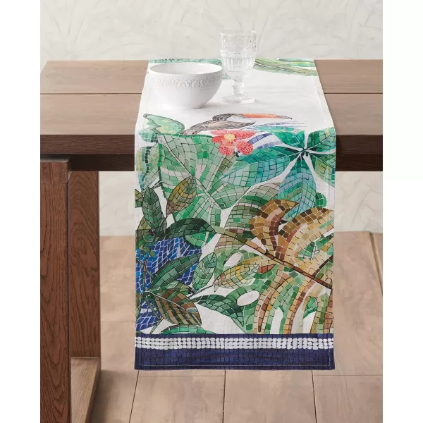 Maison d Hermine Table Cover 100 Combed Cotton Premium Decorative Tablecloth 70x108 Rectangle Tablecloths Washable for Dining Home Wedding Banquet Buffet  Pastries1450x108 Table Runner Mosaic