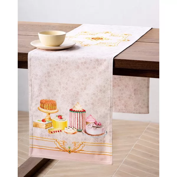 Maison d Hermine Table Cover 100 Combed Cotton Premium Decorative Tablecloth 70x108 Rectangle Tablecloths Washable for Dining Home Wedding Banquet Buffet  Pastries1450x108 Table Runner Pastries