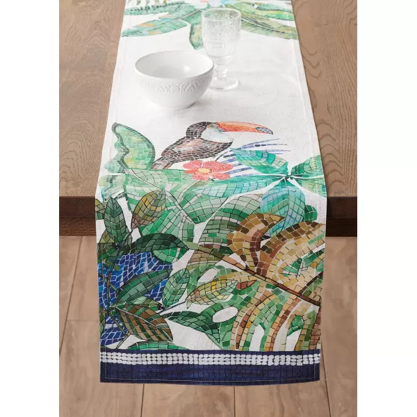 Maison d Hermine Table Cover 100 Combed Cotton Premium Decorative Tablecloth 70x108 Rectangle Tablecloths Washable for Dining Home Wedding Banquet Buffet  Pastries1450x108 Table Runner Mosaic