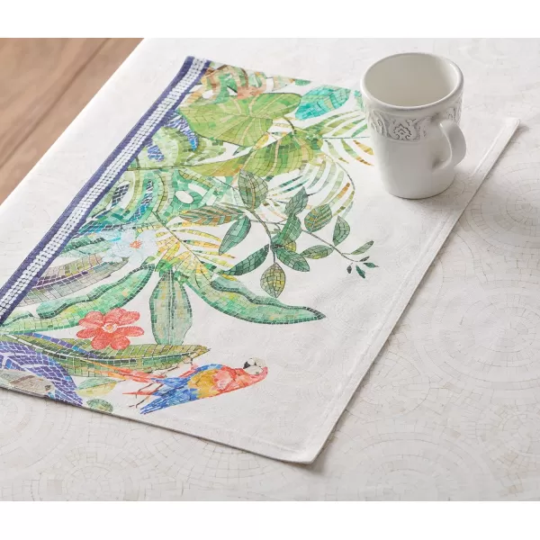 Maison d Hermine Table Cover 100 Combed Cotton Premium Decorative Tablecloth 70x108 Rectangle Tablecloths Washable for Dining Home Wedding Banquet Buffet  Pastries13x19 Placemats Mosaic