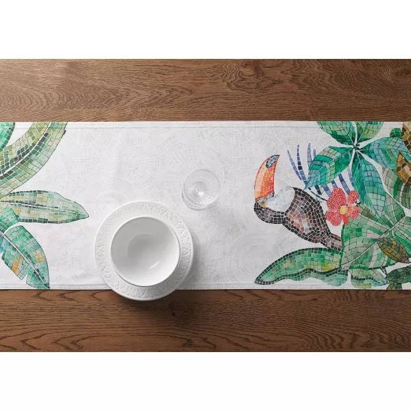 Maison d Hermine Table Cover 100 Combed Cotton Premium Decorative Tablecloth 70x108 Rectangle Tablecloths Washable for Dining Home Wedding Banquet Buffet  Pastries1450x108 Table Runner Mosaic