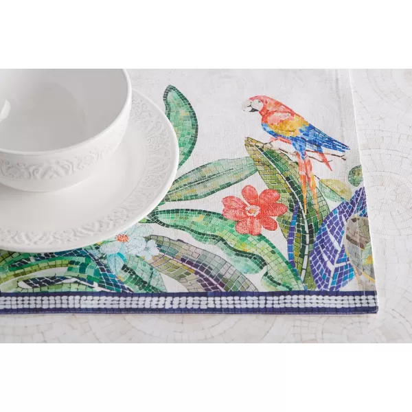 Maison d Hermine Table Cover 100 Combed Cotton Premium Decorative Tablecloth 70x108 Rectangle Tablecloths Washable for Dining Home Wedding Banquet Buffet  Pastries13x19 Placemats Mosaic