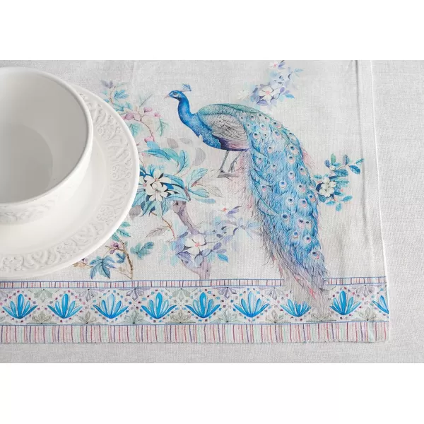 Maison d Hermine Table Cover 100 Combed Cotton Premium Decorative Tablecloth 70x108 Rectangle Tablecloths Washable for Dining Home Wedding Banquet Buffet  Pastries13x19 Placemats Peacock Utopia
