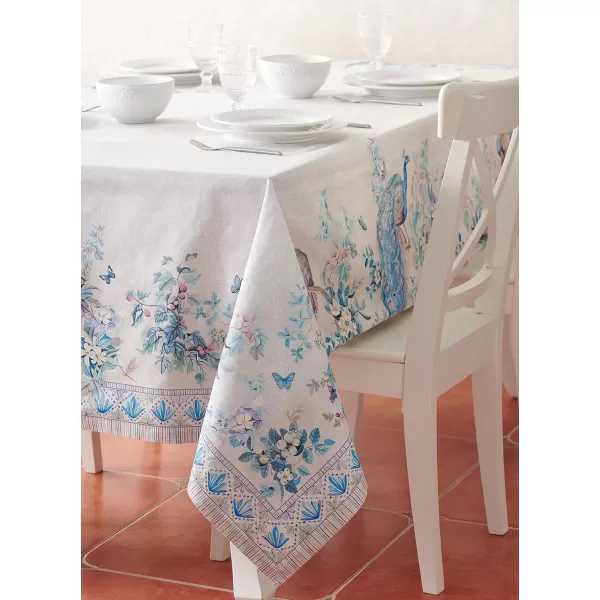 Maison d Hermine Table Cover 100 Combed Cotton Premium Decorative Tablecloth 70x108 Rectangle Tablecloths Washable for Dining Home Wedding Banquet Buffet  Pastries70x108 Table Cloth Peacock Utopia